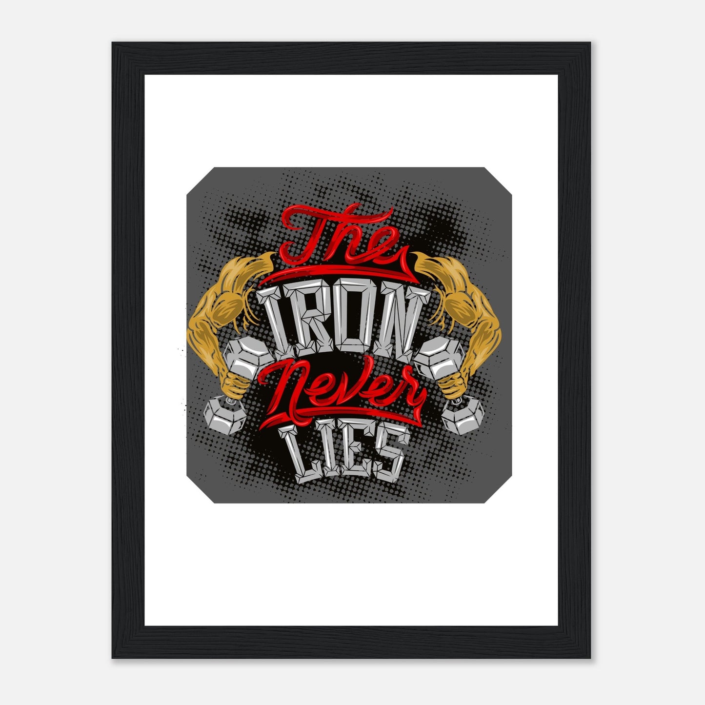 The Iron - Premium Matte Paper Wooden Framed PosterOur ready-to-hang wooden framed posters are sturdy, durable, and ready to hang instantly! The poster is made on our heavier-weight white matte paper that has a naturIron - Premium Matte Paper Wooden Framed Poster