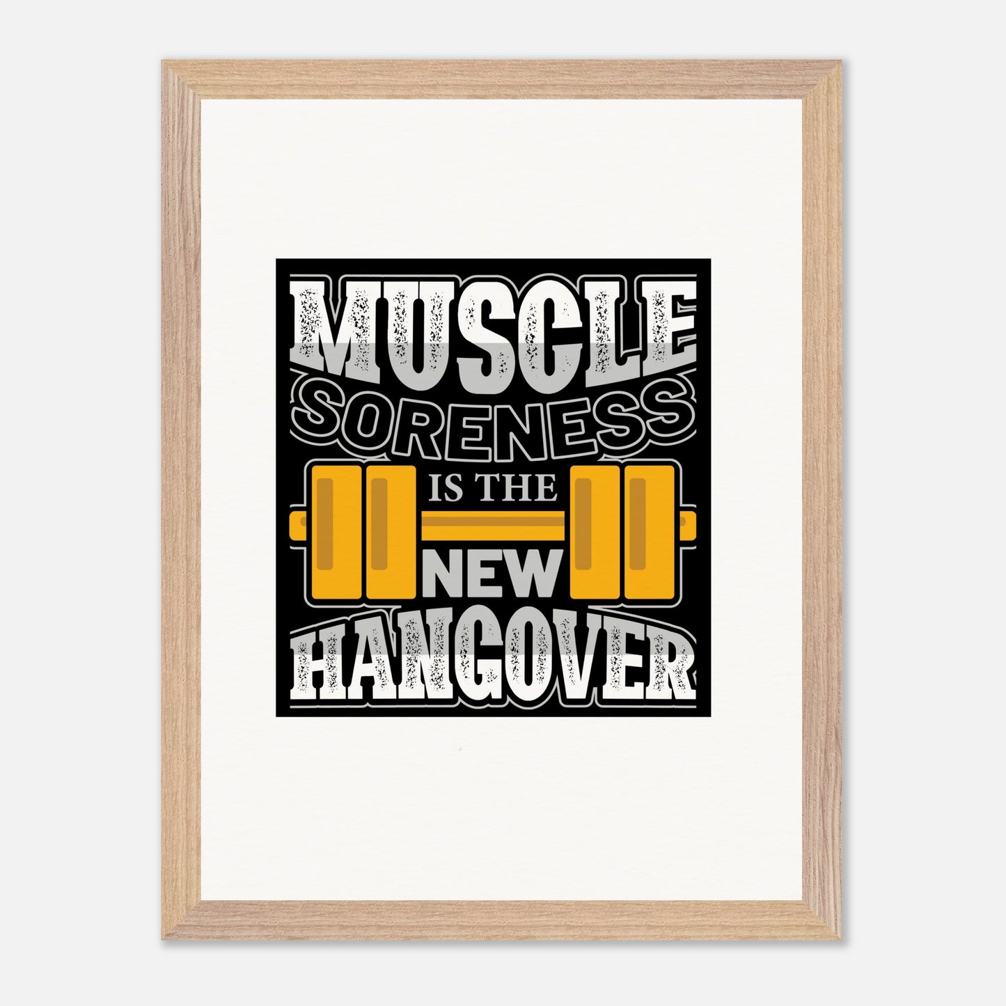 Muscle soreness - Premium Wooden Framed Poster With Museum-Quality MatOur ready-to-hang premium wooden framed posters showcase meticulous craftsmanship. Milled from responsibly sourced oak, our natural frames have a classic appeal, whiMuscle soreness - Premium Wooden Framed Poster