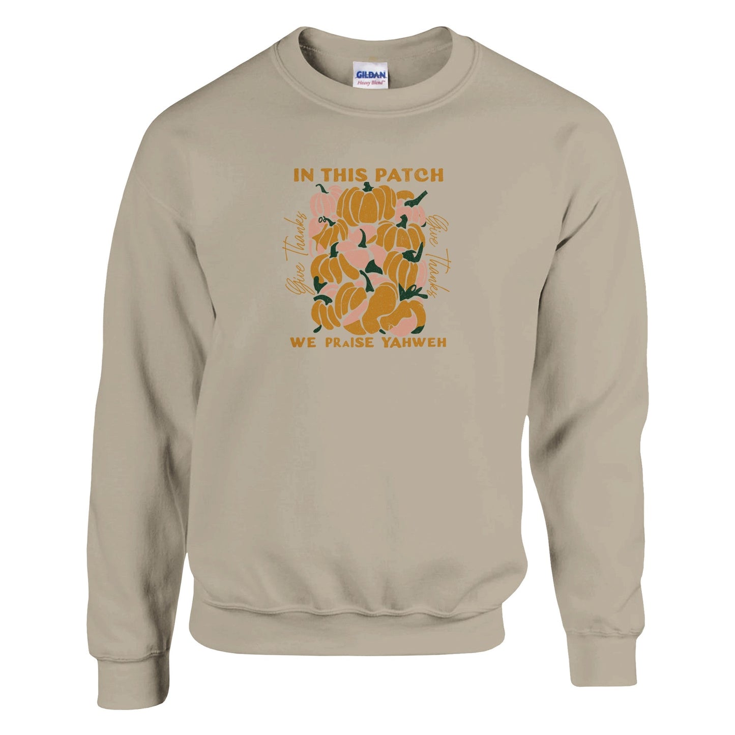 Classic Unisex Crewneck Sweatshirt | Gildan® 18000A heavy blend sweatshirt. Crafted from a soft blend of 50% cotton and 50% polyester. Features air jet yarn for a softer feel and reduced pilling.Double-needle stitpraise yahwey - Classic Unisex Crewneck Sweatshirt