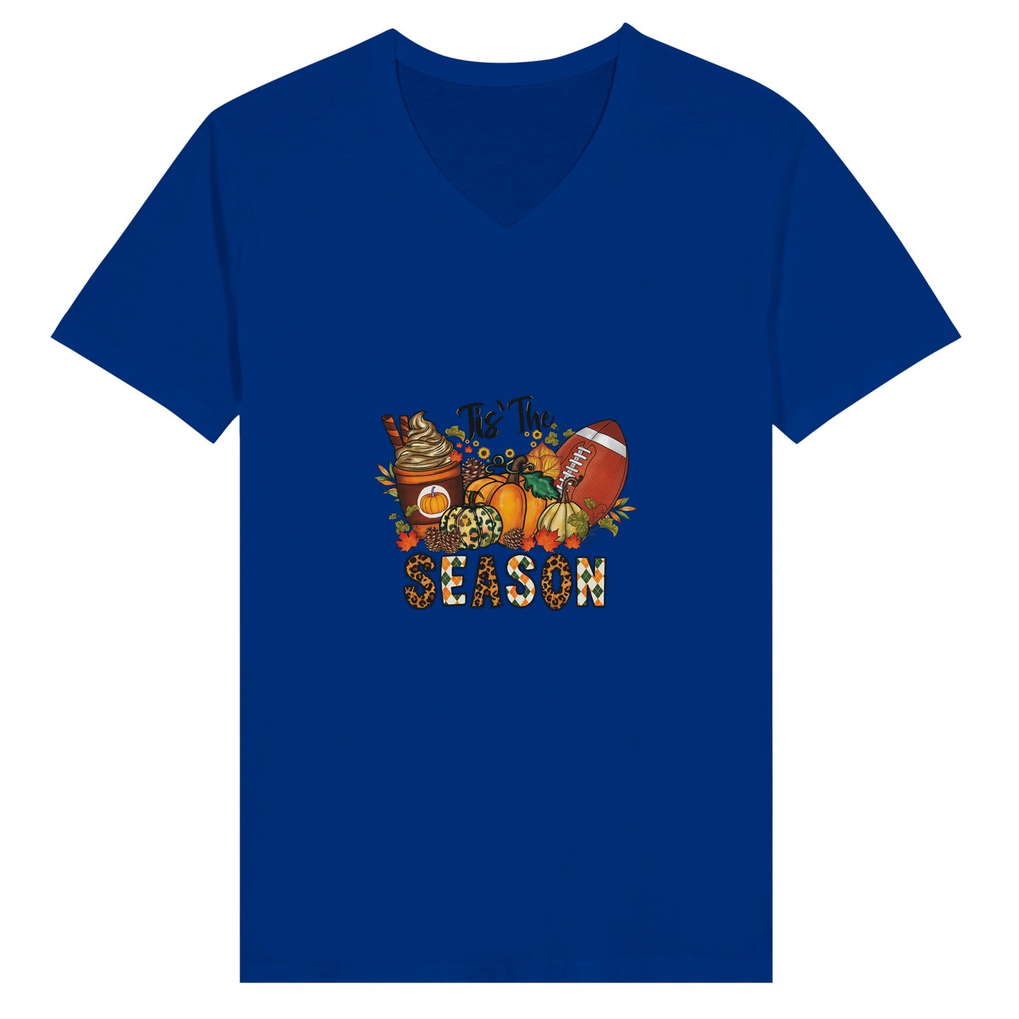 Season - Premium Unisex V-Neck T-shirtThis essential unisex jersey t-shirt fits like a well-loved favorite, featuring a classic V neck, short sleeves and superior combed and ring-spun cotton that acts asSeason - Premium Unisex