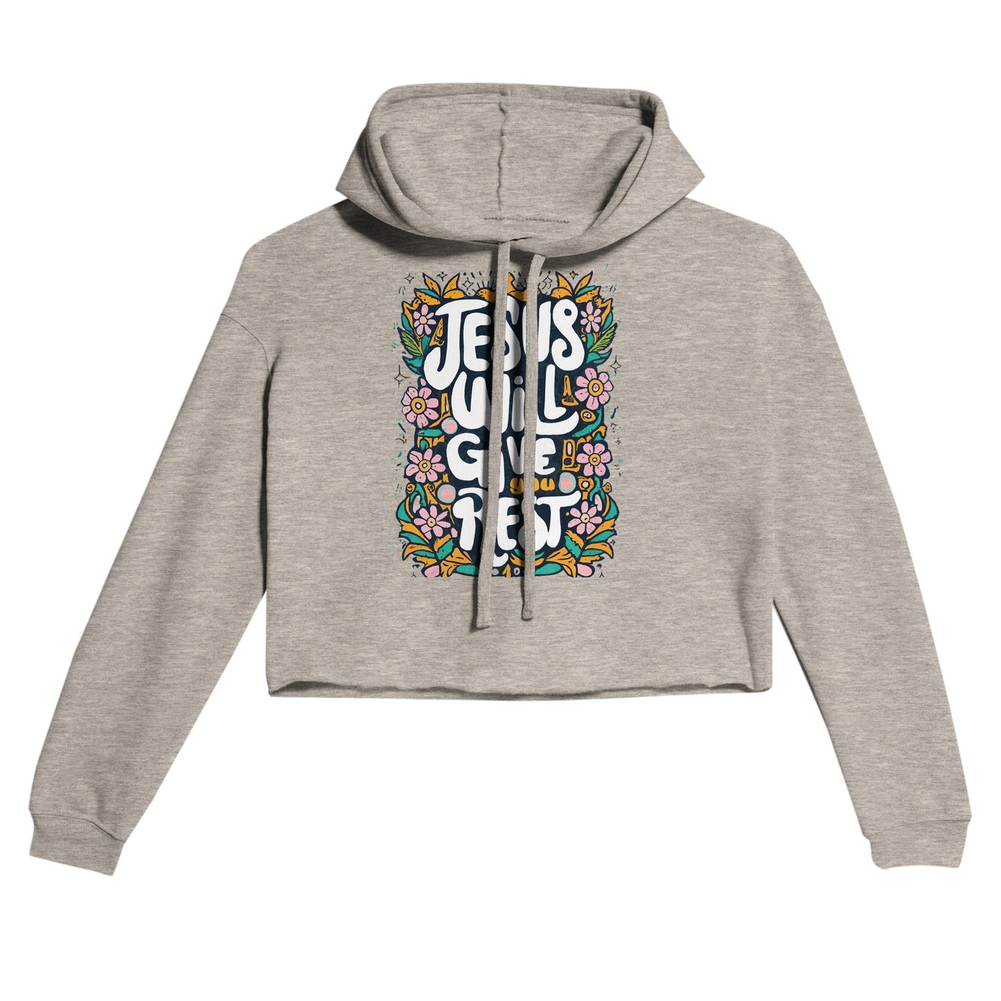 Jesus Rest - Women's Cropped Hoodie | Bella + Canvas 7502An exceptional hoodie that seamlessly blends comfort and style. This fashion-forward garment is an absolute must-have for your wardrobe, effortlessly making a bold sJesus Rest - Women'