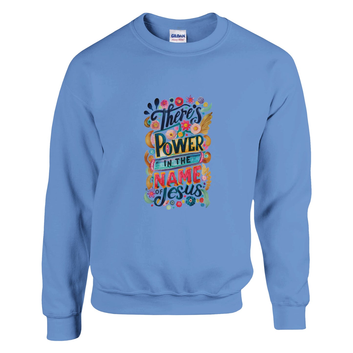 Power - Classic Unisex Crewneck Sweatshirt | Gildan® 18000A heavy blend sweatshirt. Crafted from a soft blend of 50% cotton and 50% polyester.
 Features air jet yarn for a softer feel and reduced pilling.
Double-needle stitPower - Classic Unisex Crewneck Sweatshirt