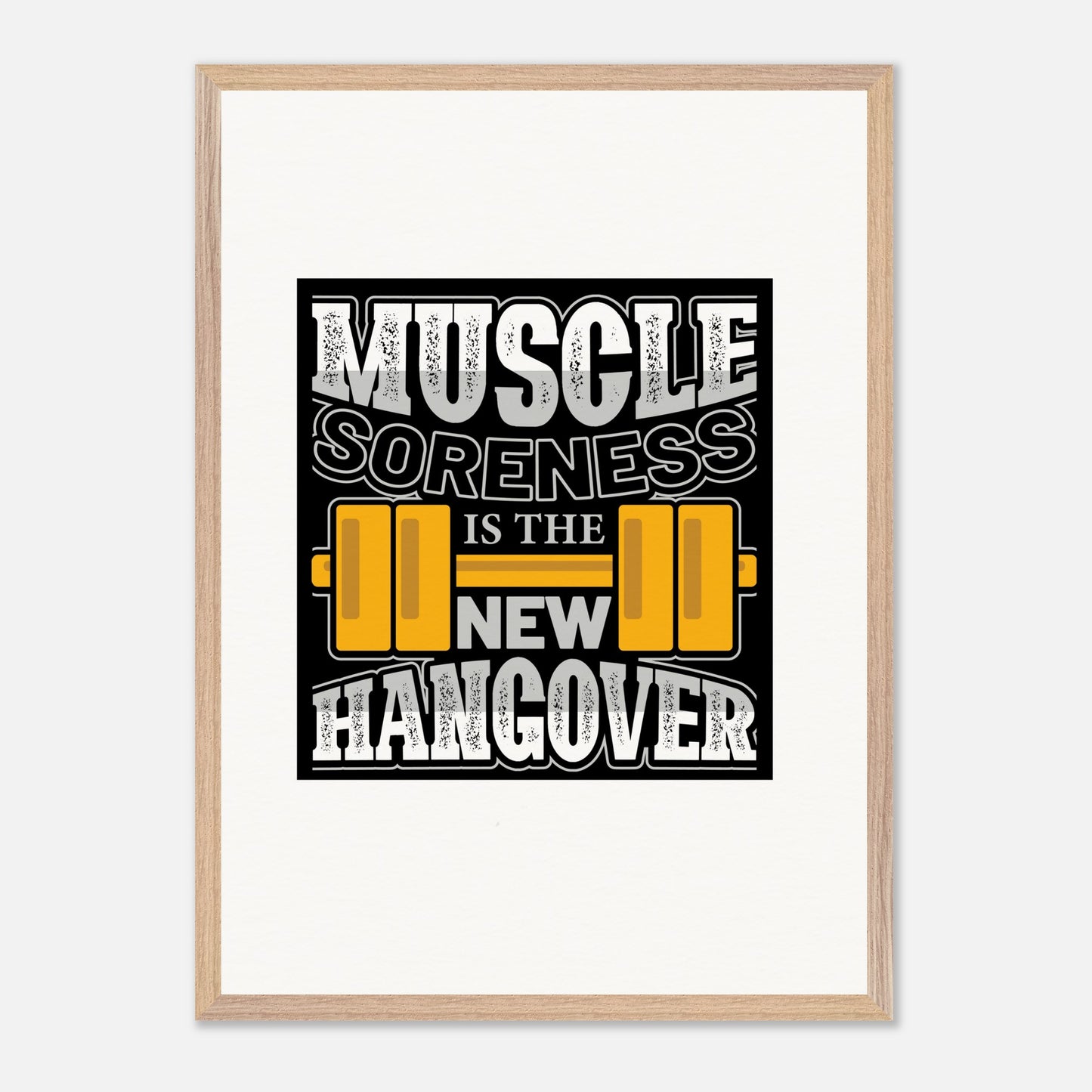 Muscle soreness - Premium Wooden Framed Poster With Museum-Quality MatOur ready-to-hang premium wooden framed posters showcase meticulous craftsmanship. Milled from responsibly sourced oak, our natural frames have a classic appeal, whiMuscle soreness - Premium Wooden Framed Poster