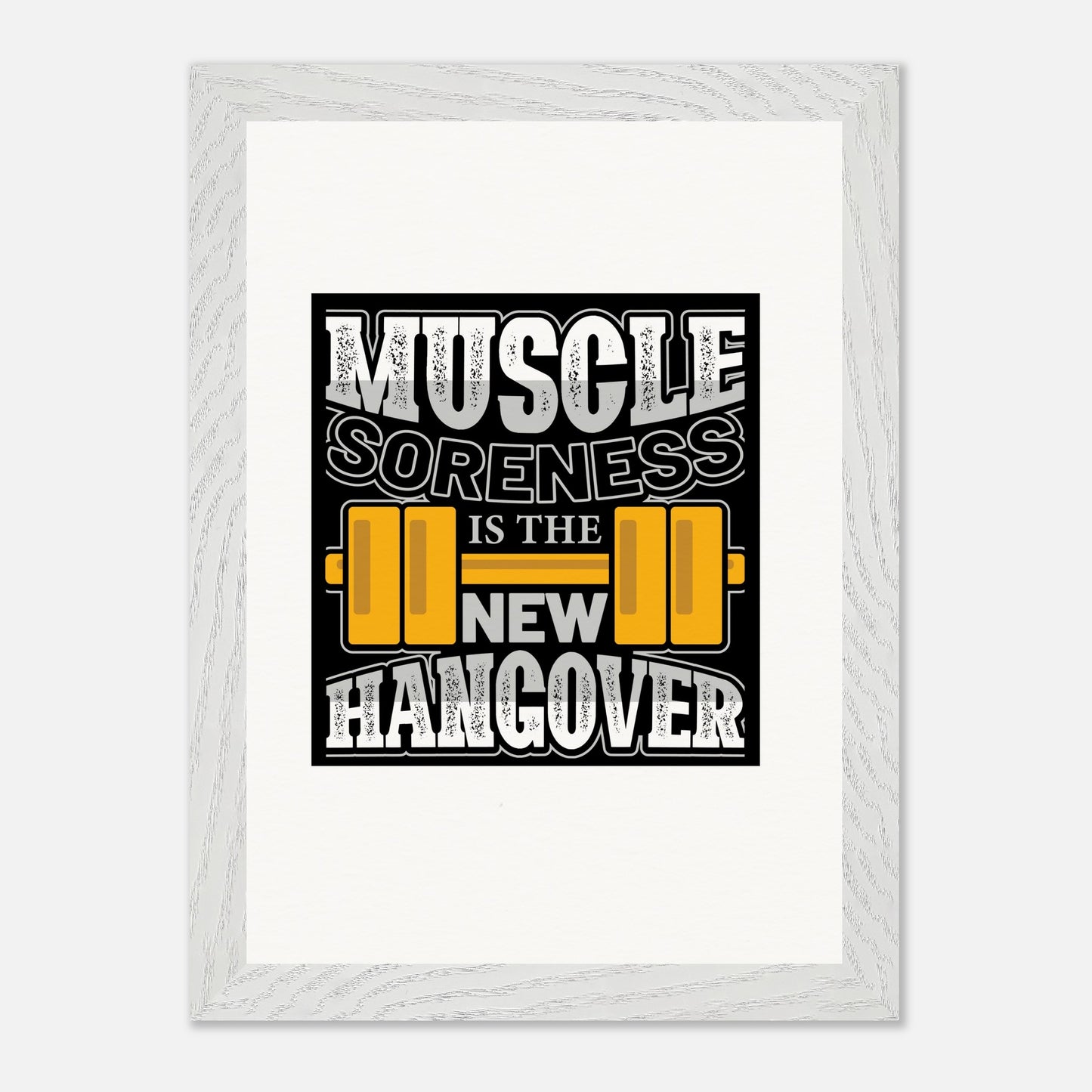 Muscle soreness - Premium Wooden Framed Poster With Museum-Quality MatOur ready-to-hang premium wooden framed posters showcase meticulous craftsmanship. Milled from responsibly sourced oak, our natural frames have a classic appeal, whiMuscle soreness - Premium Wooden Framed Poster