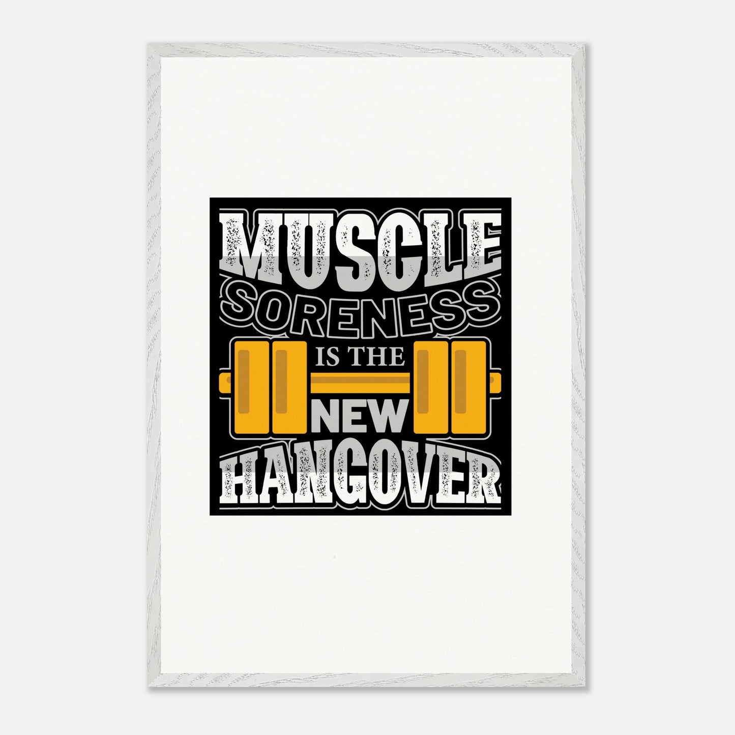 Muscle soreness - Premium Wooden Framed Poster With Museum-Quality MatOur ready-to-hang premium wooden framed posters showcase meticulous craftsmanship. Milled from responsibly sourced oak, our natural frames have a classic appeal, whiMuscle soreness - Premium Wooden Framed Poster