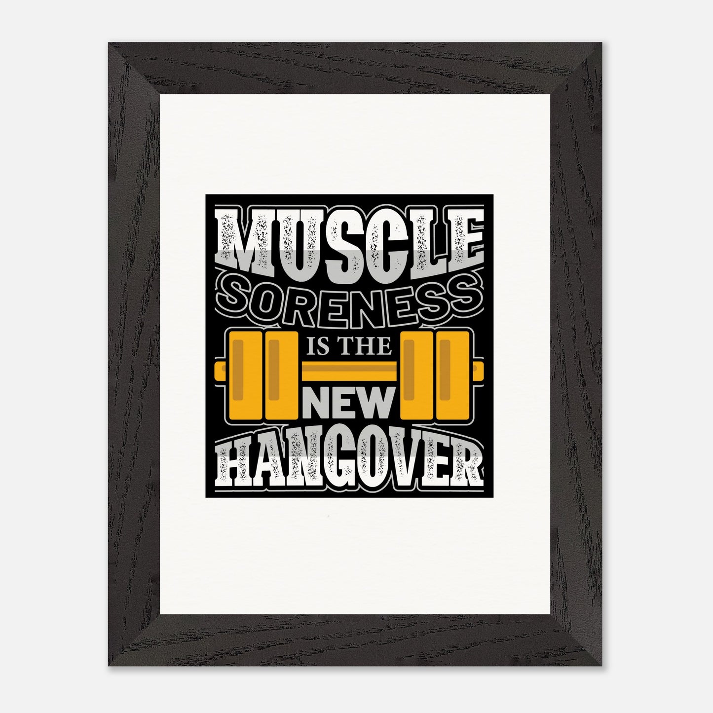 Muscle soreness - Premium Wooden Framed Poster With Museum-Quality MatOur ready-to-hang premium wooden framed posters showcase meticulous craftsmanship. Milled from responsibly sourced oak, our natural frames have a classic appeal, whiMuscle soreness - Premium Wooden Framed Poster