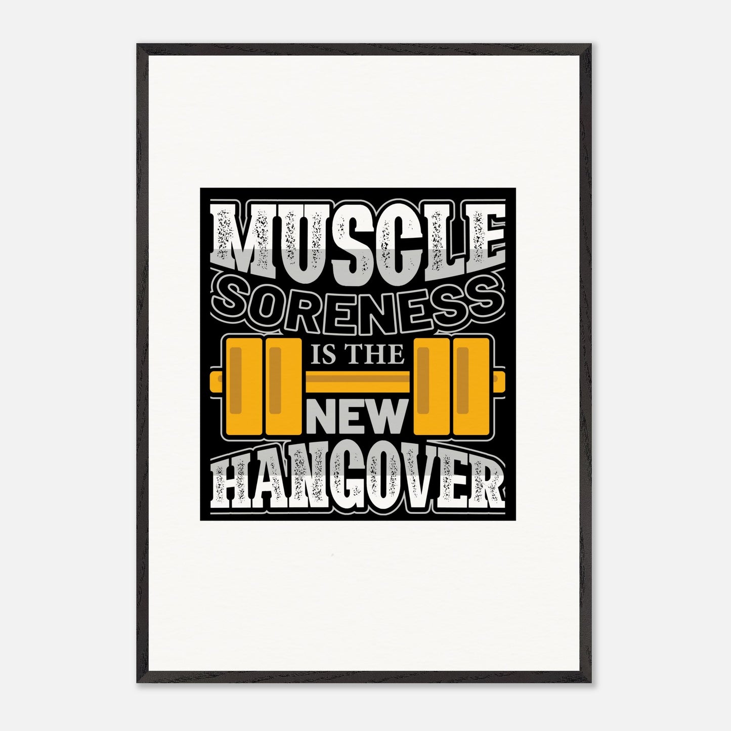 Muscle soreness - Premium Wooden Framed Poster With Museum-Quality MatOur ready-to-hang premium wooden framed posters showcase meticulous craftsmanship. Milled from responsibly sourced oak, our natural frames have a classic appeal, whiMuscle soreness - Premium Wooden Framed Poster