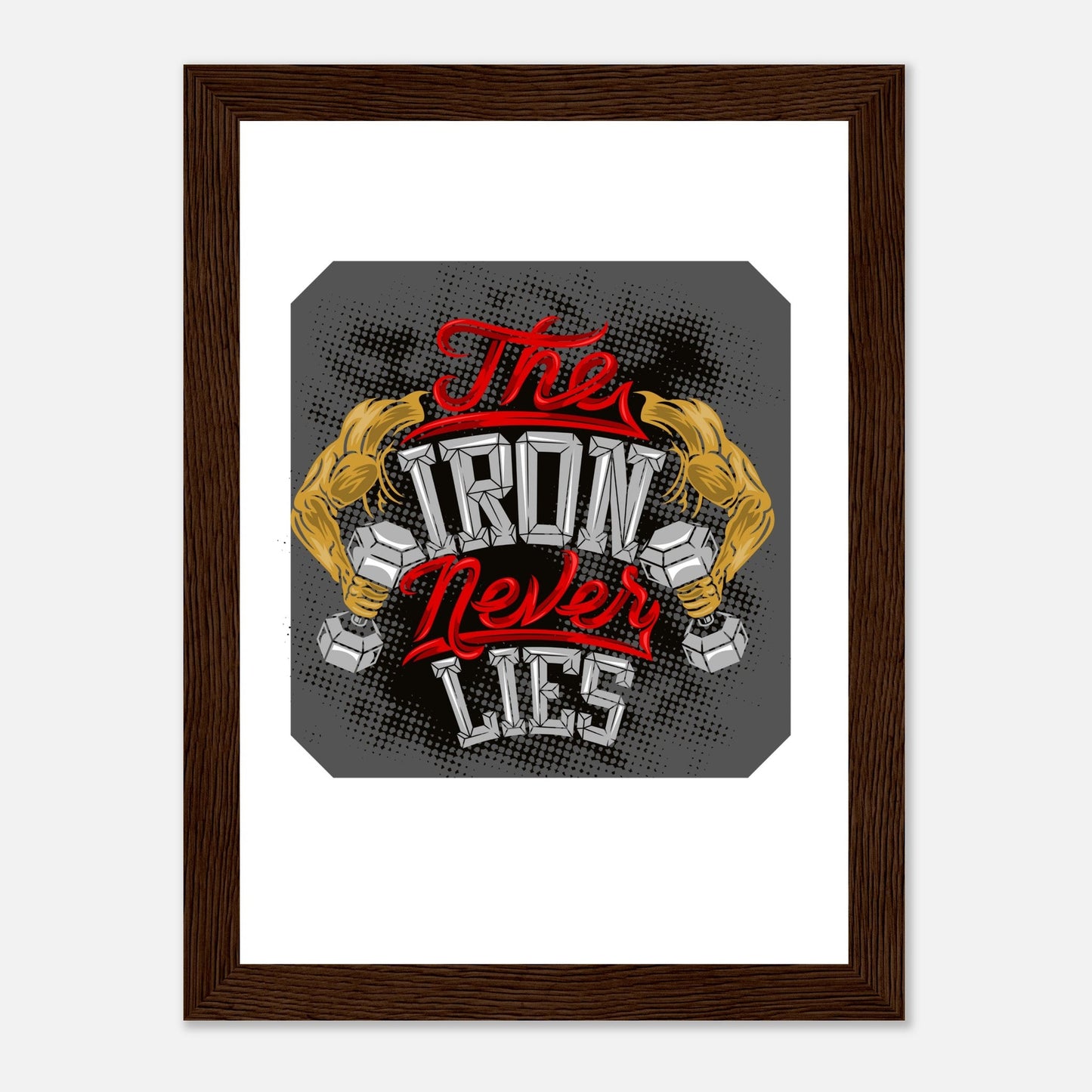 The Iron - Premium Matte Paper Wooden Framed PosterOur ready-to-hang wooden framed posters are sturdy, durable, and ready to hang instantly! The poster is made on our heavier-weight white matte paper that has a naturIron - Premium Matte Paper Wooden Framed Poster