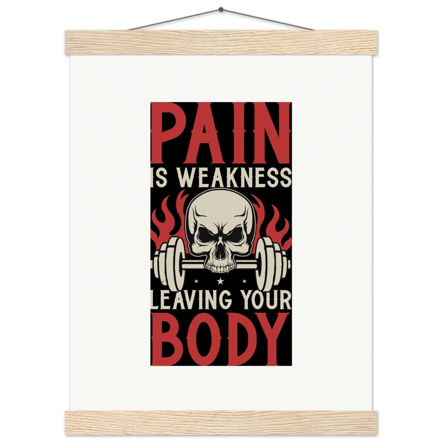 Pain - Museum-Quality Matte Paper Poster with HangerOur minimalist wooden hangers are made with four magnetic wooden dowels, two that clamp to the top of your print and two that clamp to the bottom to give a vintage lPain - Museum-Quality Matte Paper Poster