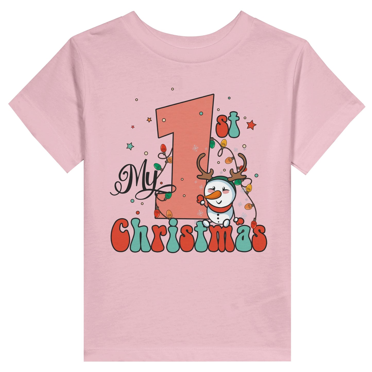 1st Christmas - Toddler Staple T-Shirt | Bella + Canvas 3001TElevate your child's wardrobe with a personalized kid's t-shirt. The Bella Canvas short sleeve tee for toddlers is made from 100% Airlume combed and ring-spun cotton1st Christmas - Toddler Staple