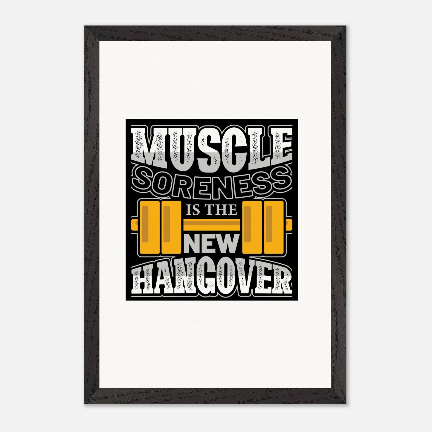 Muscle soreness - Premium Wooden Framed Poster With Museum-Quality MatOur ready-to-hang premium wooden framed posters showcase meticulous craftsmanship. Milled from responsibly sourced oak, our natural frames have a classic appeal, whiMuscle soreness - Premium Wooden Framed Poster