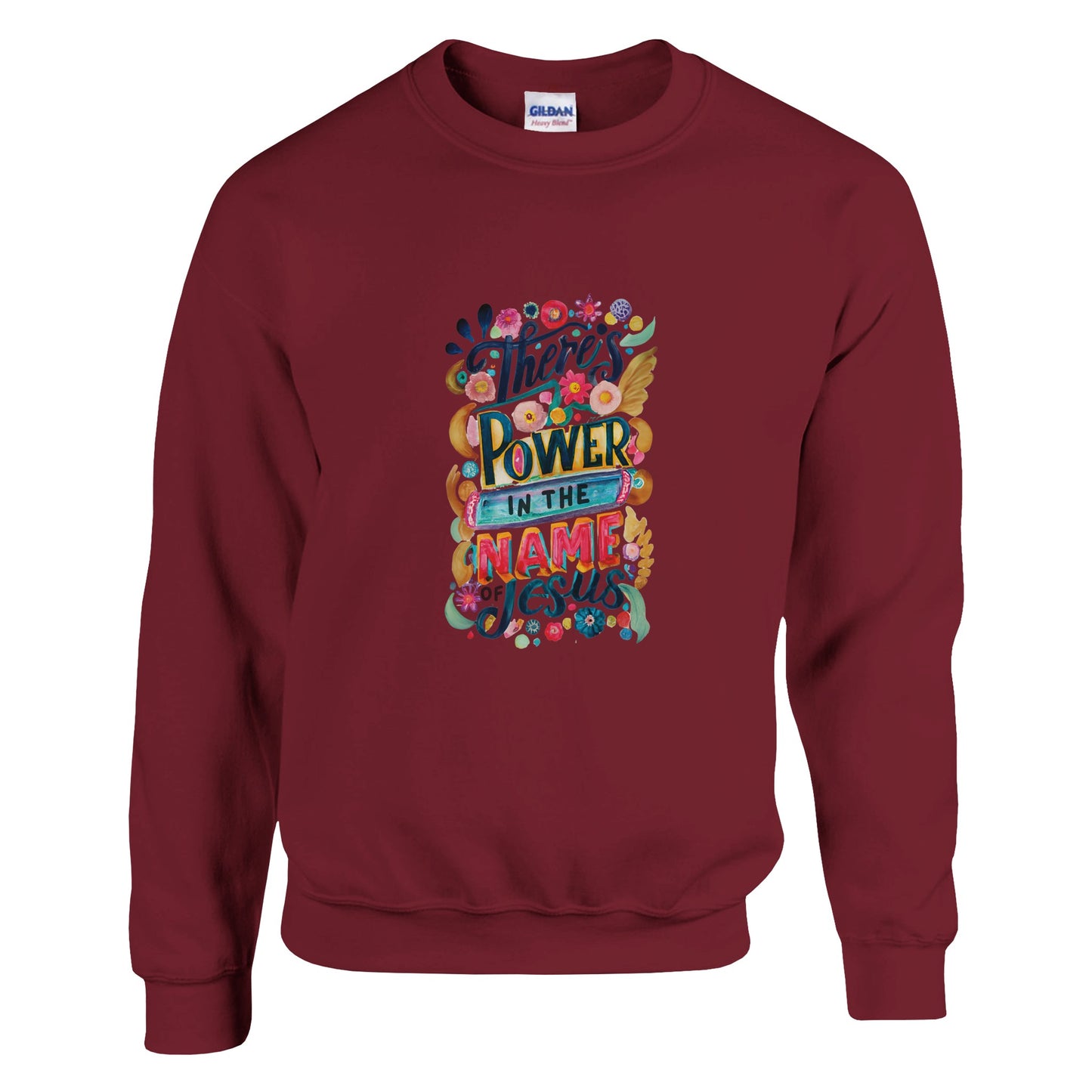 Power - Classic Unisex Crewneck Sweatshirt | Gildan® 18000A heavy blend sweatshirt. Crafted from a soft blend of 50% cotton and 50% polyester.
 Features air jet yarn for a softer feel and reduced pilling.
Double-needle stitPower - Classic Unisex Crewneck Sweatshirt