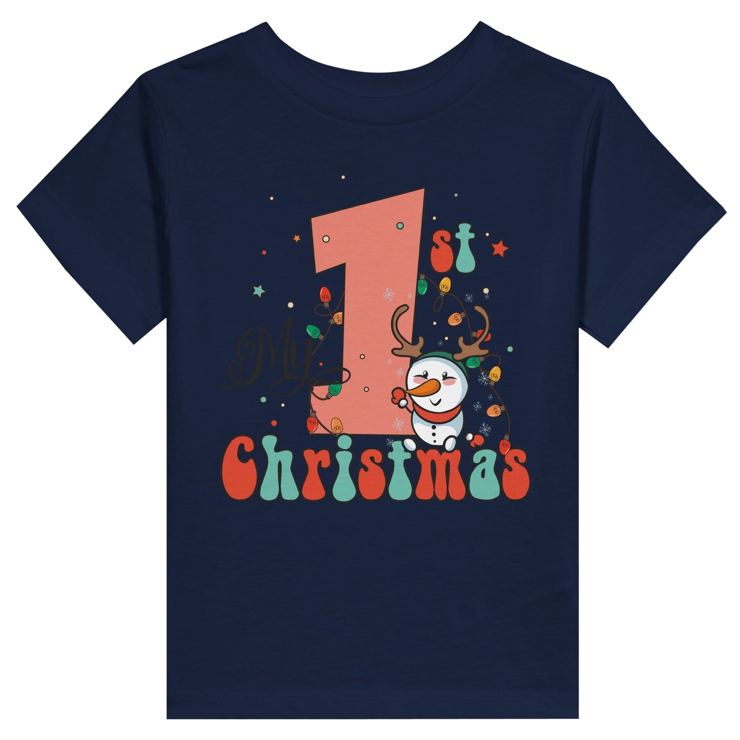 1st Christmas - Toddler Staple T-Shirt | Bella + Canvas 3001TElevate your child's wardrobe with a personalized kid's t-shirt. The Bella Canvas short sleeve tee for toddlers is made from 100% Airlume combed and ring-spun cotton1st Christmas - Toddler Staple