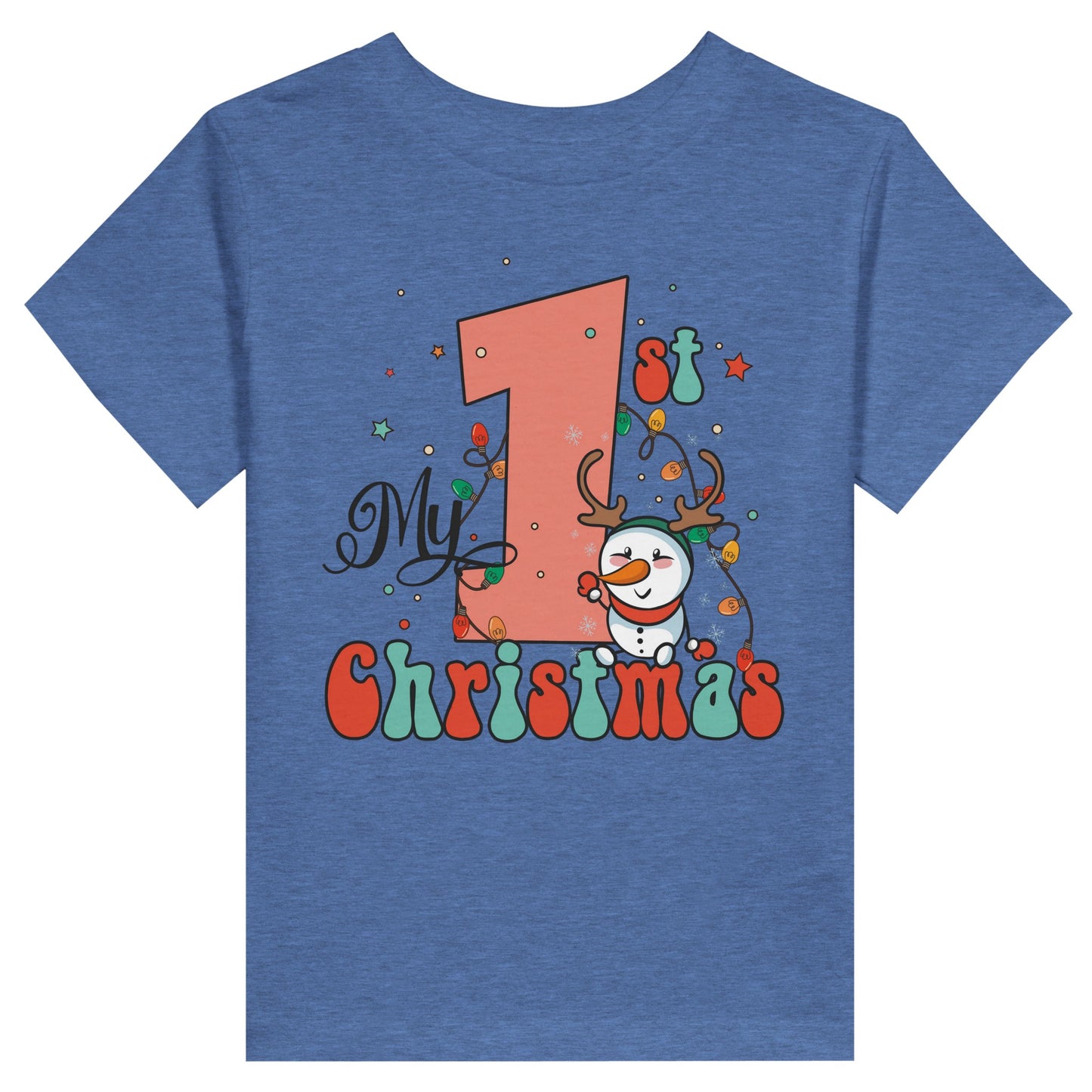 1st Christmas - Toddler Staple T-Shirt | Bella + Canvas 3001TElevate your child's wardrobe with a personalized kid's t-shirt. The Bella Canvas short sleeve tee for toddlers is made from 100% Airlume combed and ring-spun cotton1st Christmas - Toddler Staple